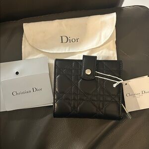 Dior Black Quilted Leather Wallet